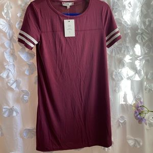 Pink rose vintage jersey dress